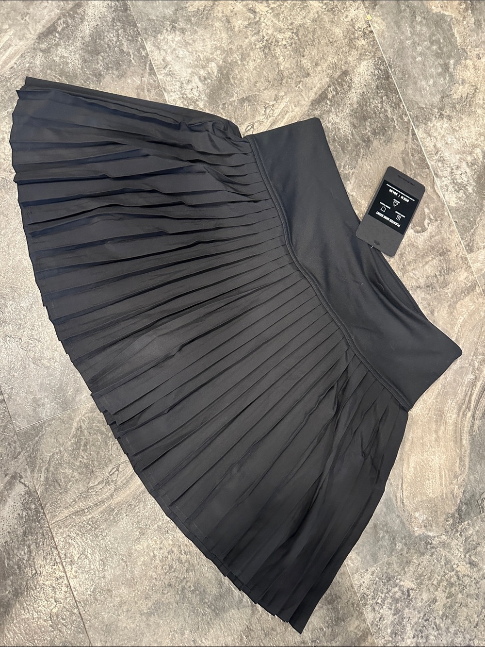 Fabletics Black Pleated Skater Skirt